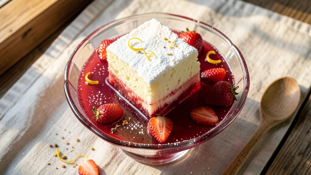 Angel Food Cake and Strawberry Jello Recipe: Light-as-Air Layers with Vibrant Fruit Swirls