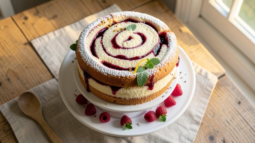 Angel Food Cake Jelly Roll Recipe: Light-as-Air Swirls With No Mess