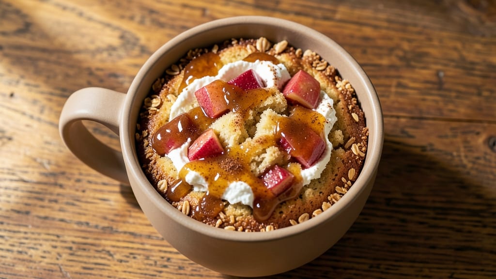 Apple Cinnamon Cottage Cheese Mug Cake Recipe: Warm Spice Streusel Meets Silky Apple Filling