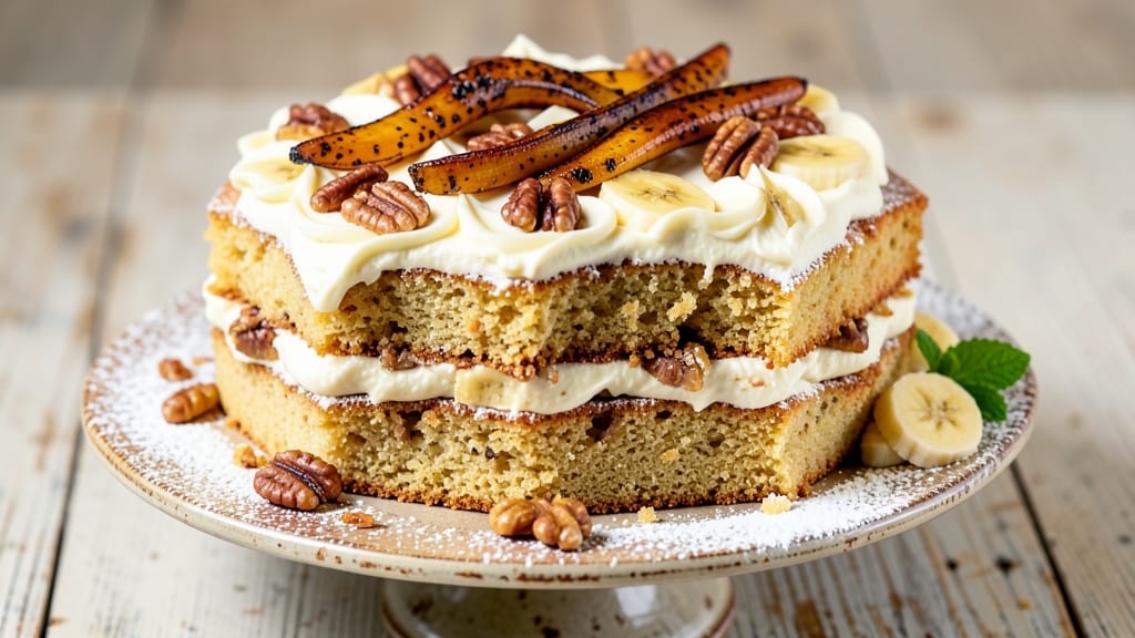 Annabel Langbein's Banana Cake Recipe: Moist Layers with Warm Spice Streusel Top