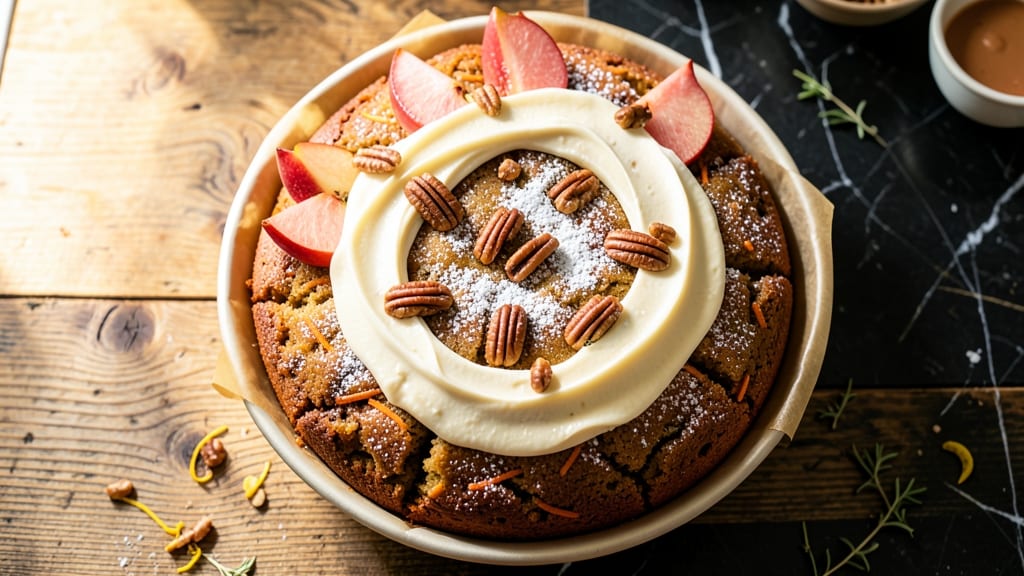 Apple Pecan Carrot Cake Recipe: Spiced Streusel Crown Over Moist Apple Layers