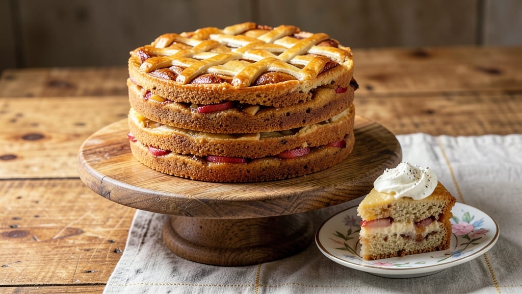 Apple Pie Layer Cake Recipe: Spiced Apple Filling Between Flaky Vanilla Layers