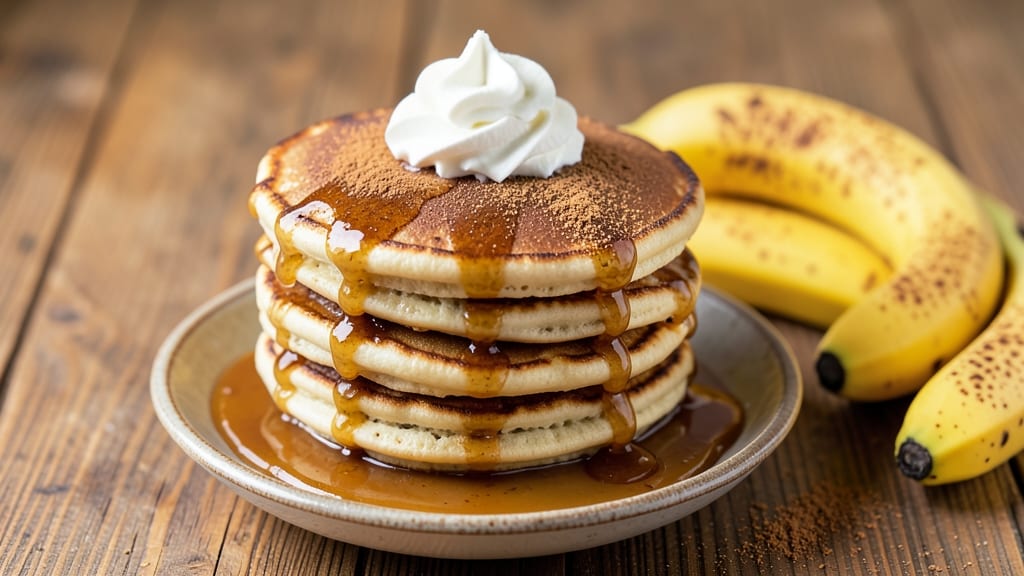 American Banana Pancake Recipe: Fluffy Stacks With Caramelized Fruit Topping
