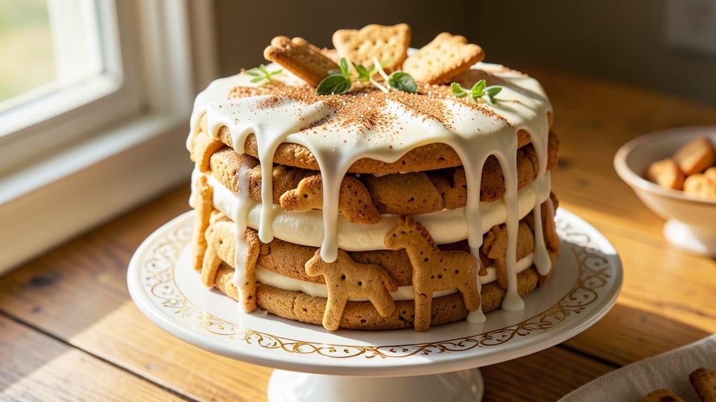 Animal Cracker Cake Recipe: Whimsical Vanilla Layers with Crunchy Cookie Crust