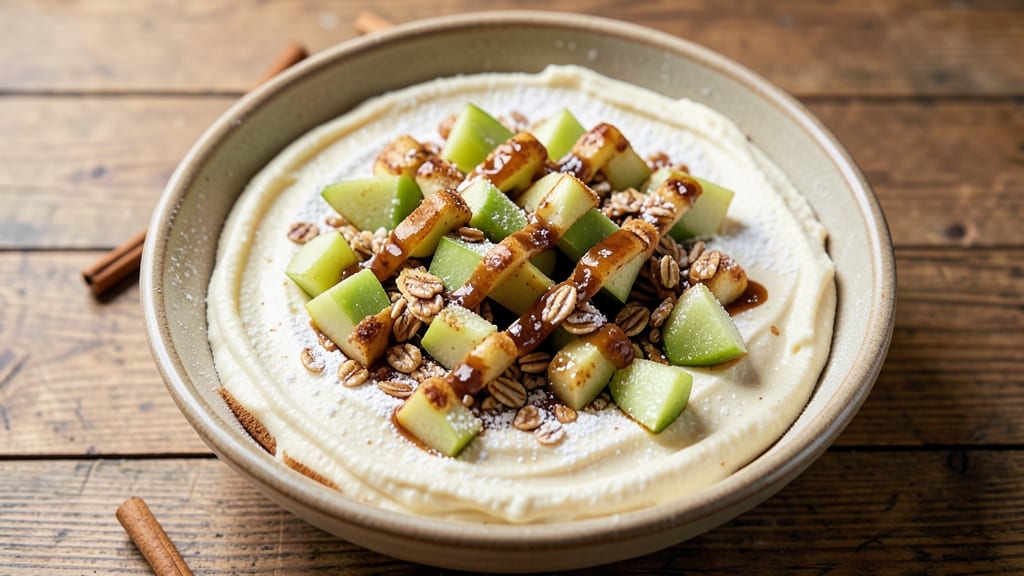 Apple Crisp Cheesecake No-Bake Recipe: Warm Spiced Streusel Hugs Silky Apple-Cream Cheese Layers
