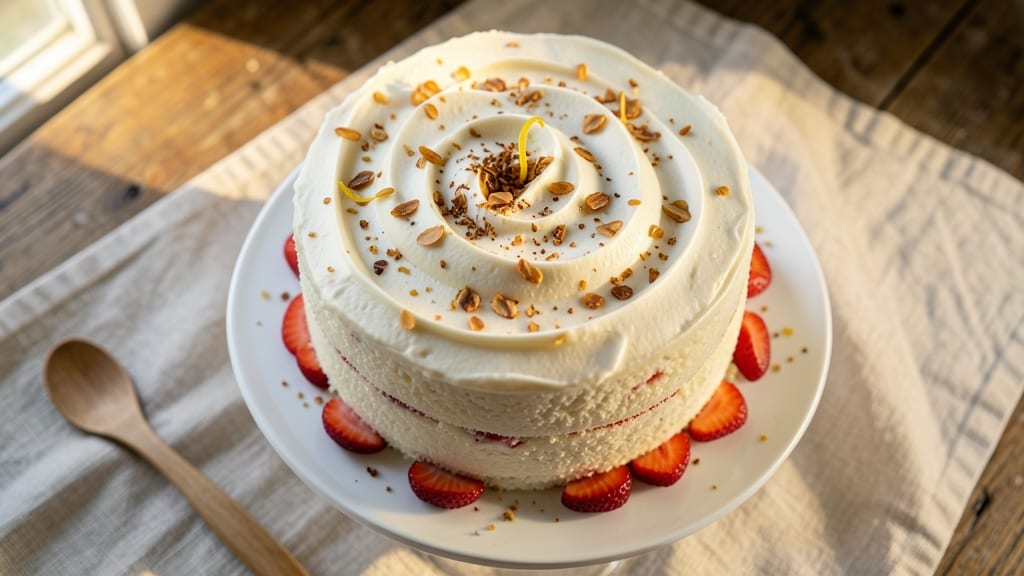 Angel Food Cake With Cream Cheese Frosting Recipe: Light-as-Air Layers With Tangy Sweetness