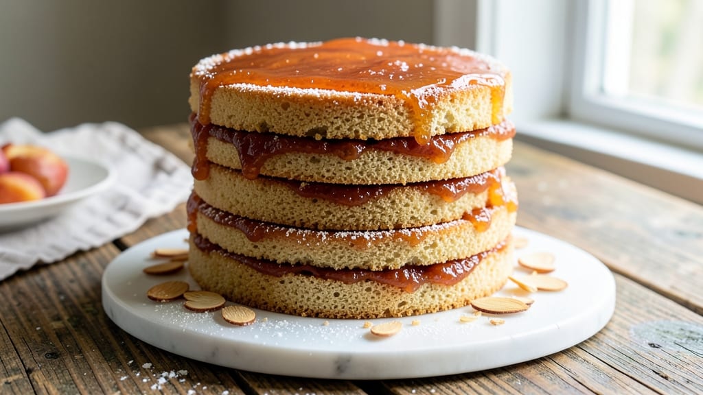 Apricot Layer Cake Recipe: Buttery Vanilla Layers with Jammy Jam Filling