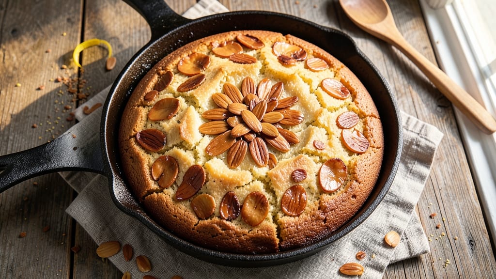 Almond Skillet Cake Recipe: Nutty Crunch With Caramelized Top