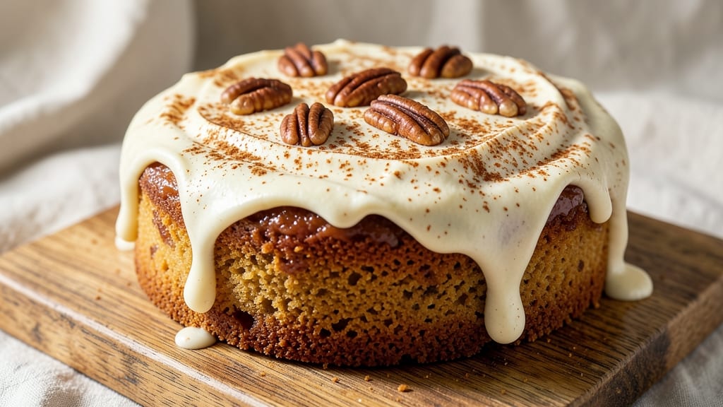 Applesauce Cake with Cinnamon Cream Cheese Frosting Recipe: Spiced Moistness Meets Tangy-Sweet Frosting